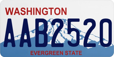 WA license plate AAB2520