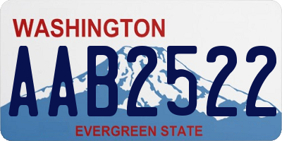 WA license plate AAB2522