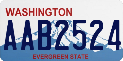 WA license plate AAB2524