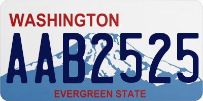 WA license plate AAB2525