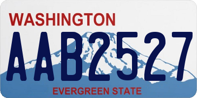 WA license plate AAB2527