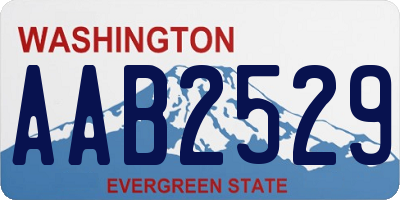 WA license plate AAB2529