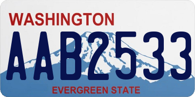WA license plate AAB2533