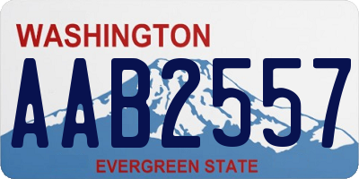 WA license plate AAB2557