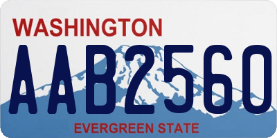 WA license plate AAB2560