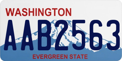 WA license plate AAB2563