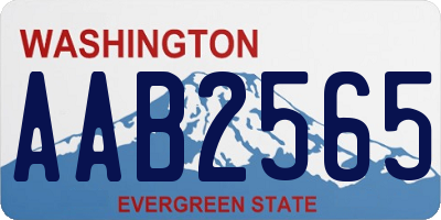 WA license plate AAB2565