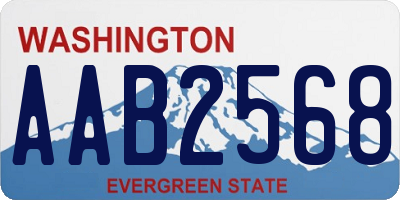 WA license plate AAB2568