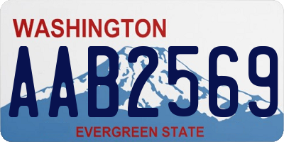 WA license plate AAB2569