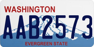 WA license plate AAB2573