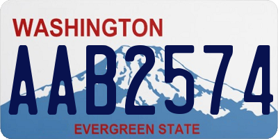 WA license plate AAB2574
