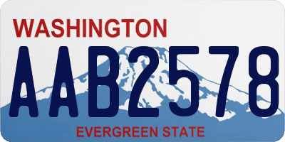 WA license plate AAB2578