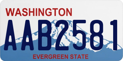 WA license plate AAB2581