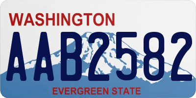 WA license plate AAB2582