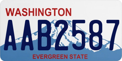 WA license plate AAB2587