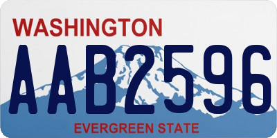 WA license plate AAB2596