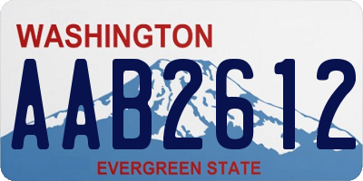 WA license plate AAB2612