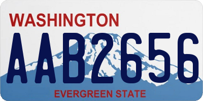 WA license plate AAB2656
