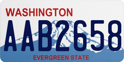 WA license plate AAB2658