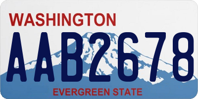 WA license plate AAB2678
