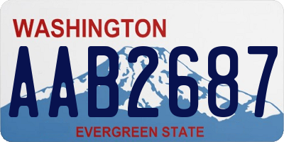 WA license plate AAB2687