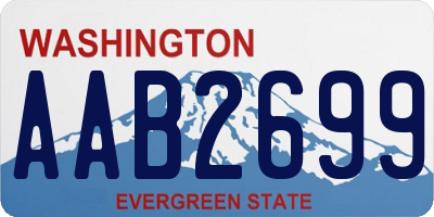 WA license plate AAB2699