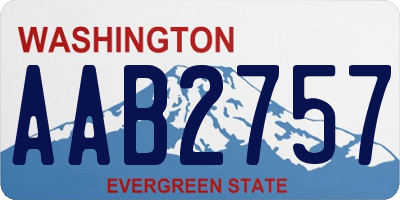 WA license plate AAB2757