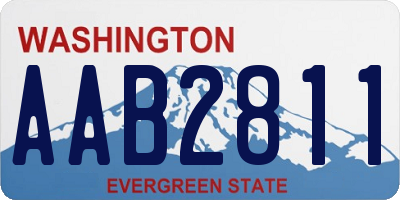 WA license plate AAB2811