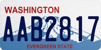WA license plate AAB2817