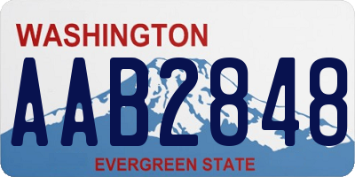 WA license plate AAB2848