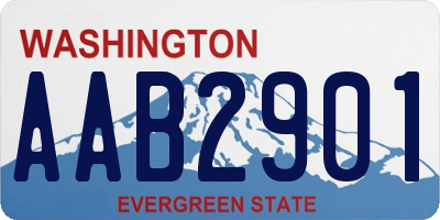 WA license plate AAB2901
