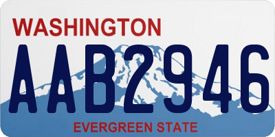 WA license plate AAB2946