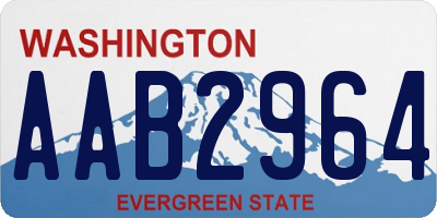 WA license plate AAB2964