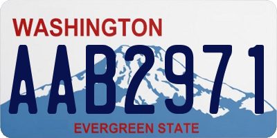 WA license plate AAB2971