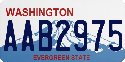 WA license plate AAB2975