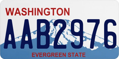 WA license plate AAB2976