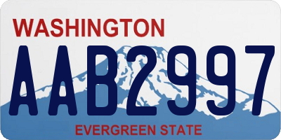 WA license plate AAB2997