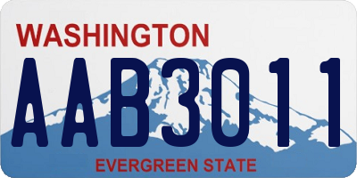 WA license plate AAB3011