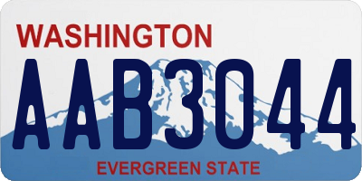 WA license plate AAB3044