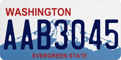 WA license plate AAB3045