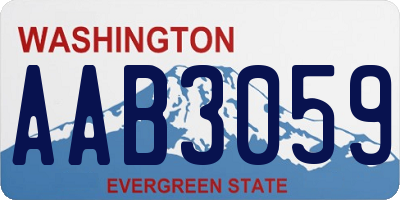 WA license plate AAB3059