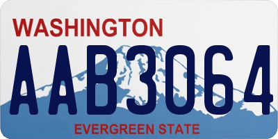 WA license plate AAB3064