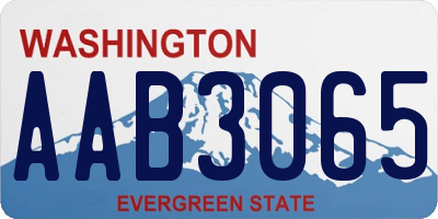 WA license plate AAB3065