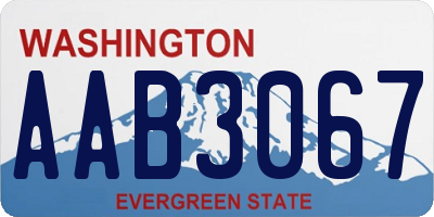 WA license plate AAB3067