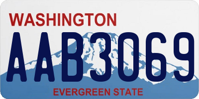 WA license plate AAB3069