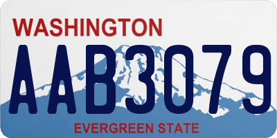 WA license plate AAB3079