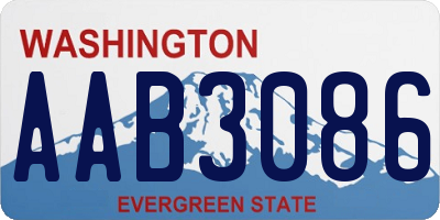 WA license plate AAB3086