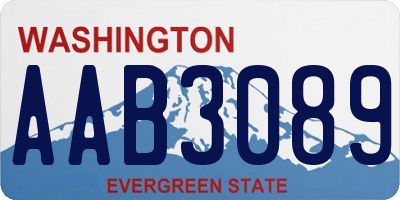 WA license plate AAB3089