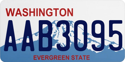 WA license plate AAB3095