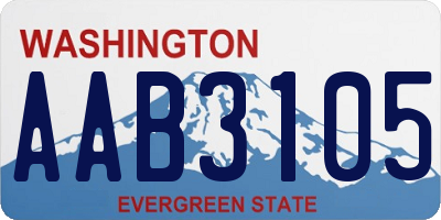 WA license plate AAB3105